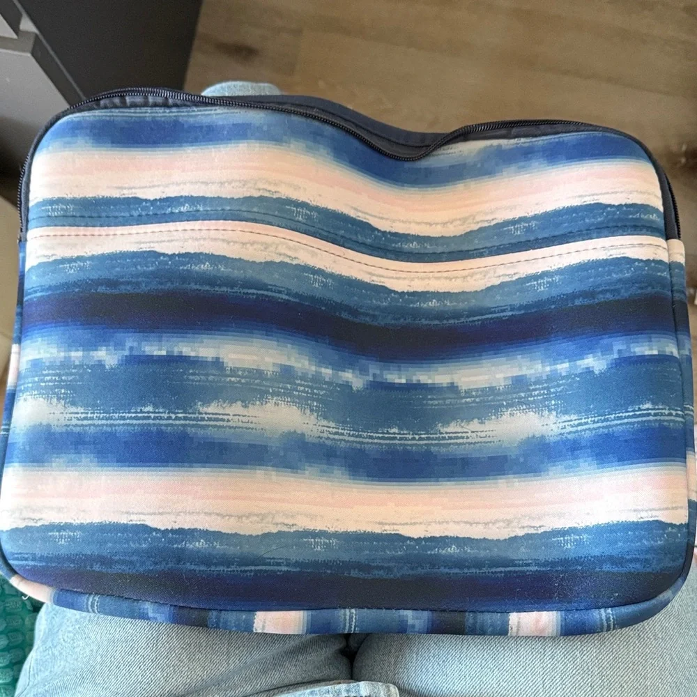 Striped Blue and Pink Laptop Sleeve